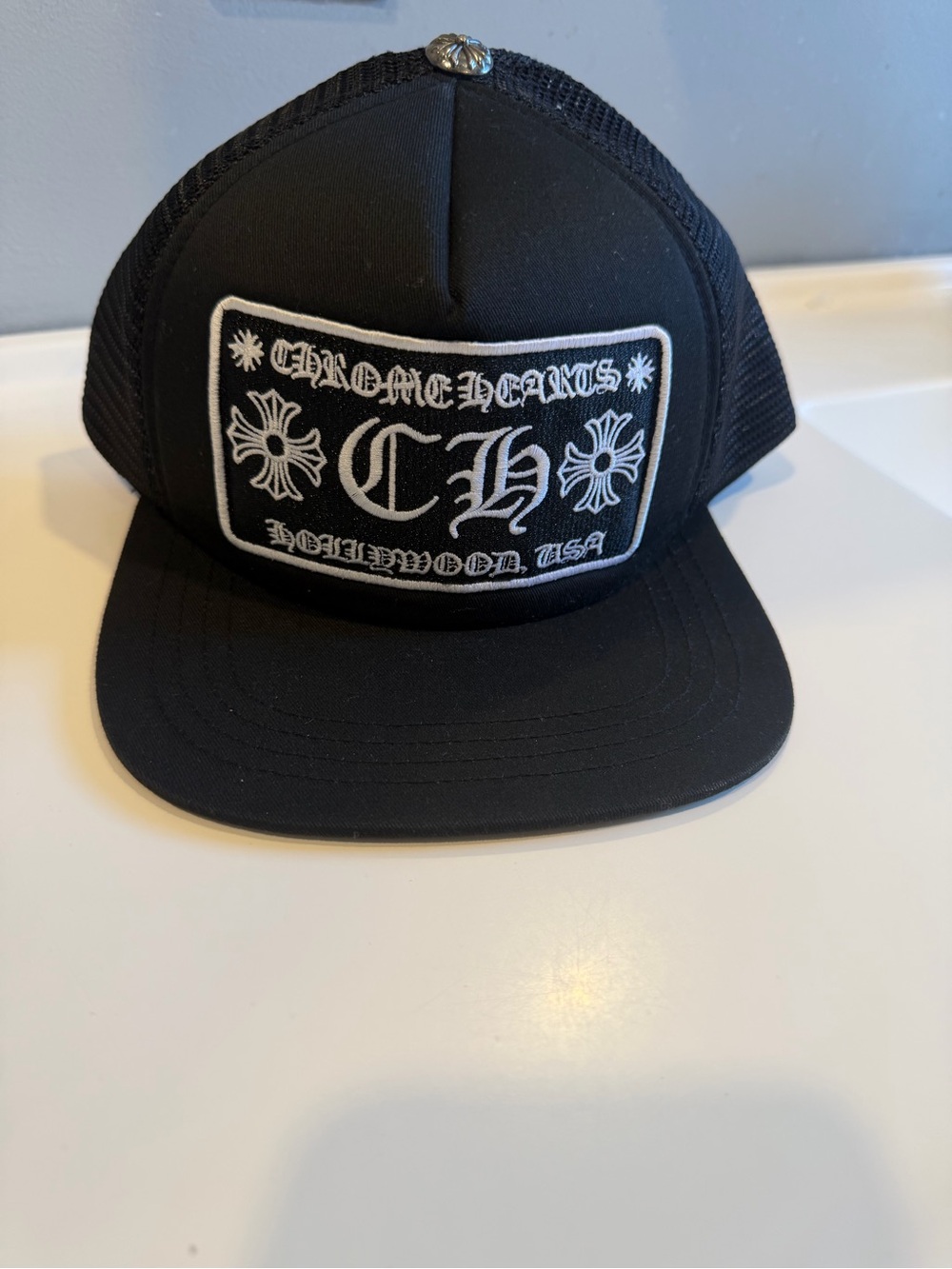 & Other Stories Black Kids Trucker Hat with White Patch